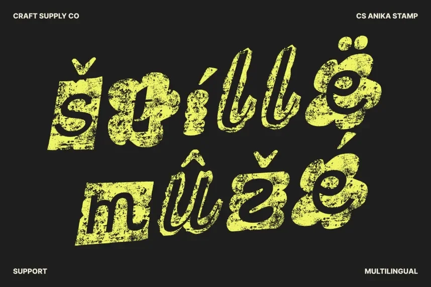 CS Anika Stamp Font preview 5