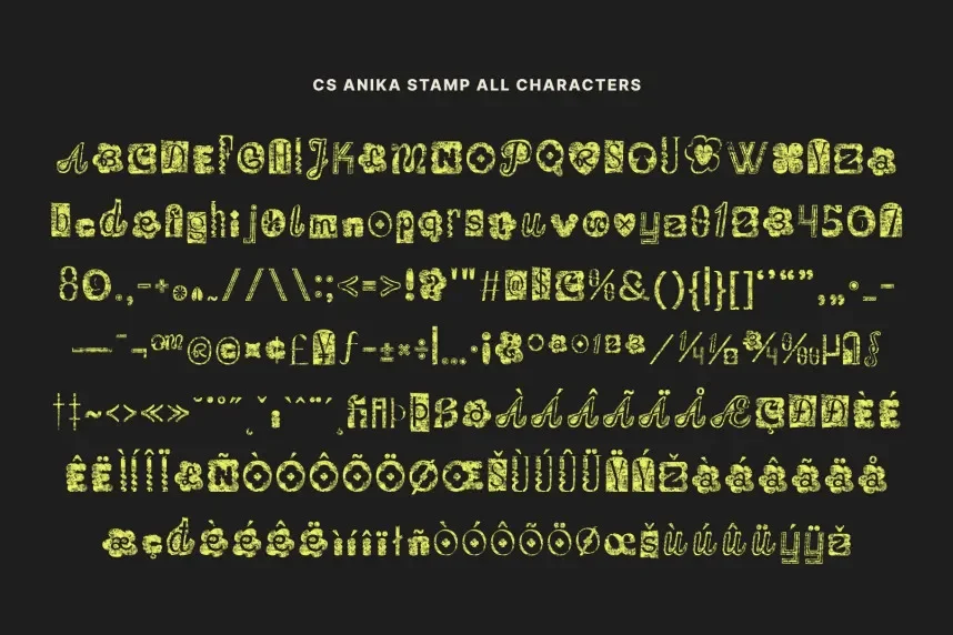 CS Anika Stamp Font preview 6