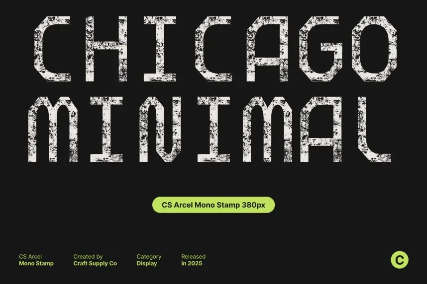 CS Arcel Mono Stamp Font preview 3