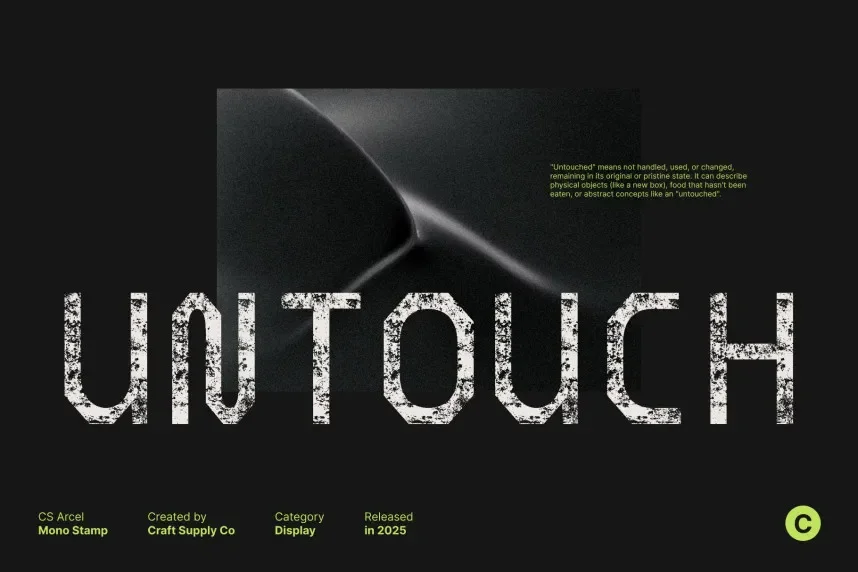 CS Arcel Mono Stamp Font preview 4