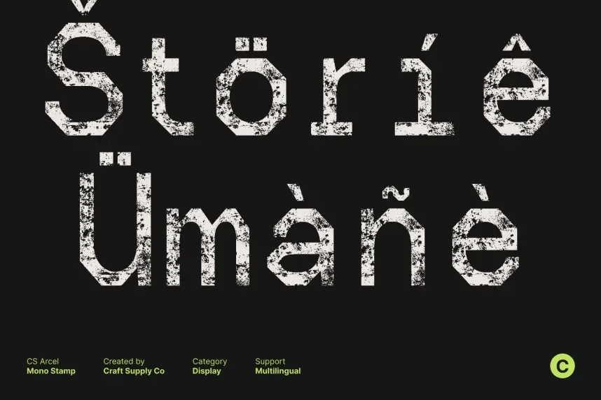 CS Arcel Mono Stamp Font preview 5