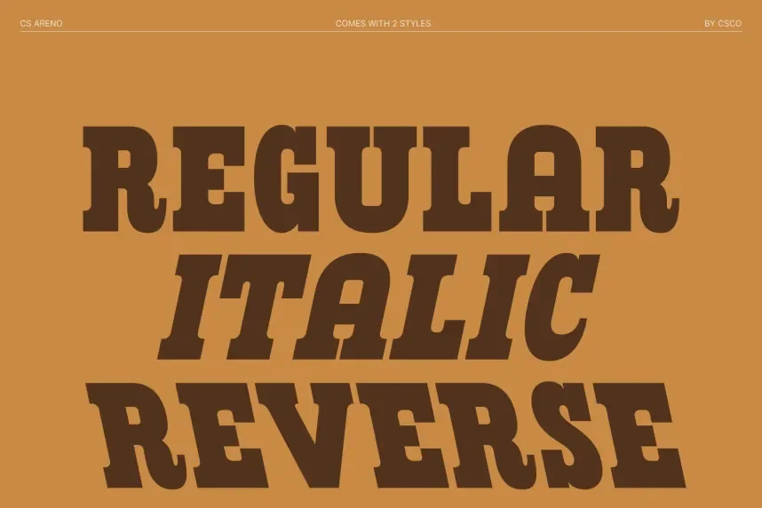 CS Areno Font preview 3