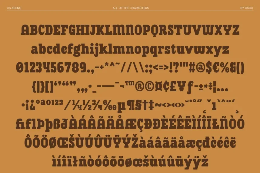 CS Areno Font preview 6