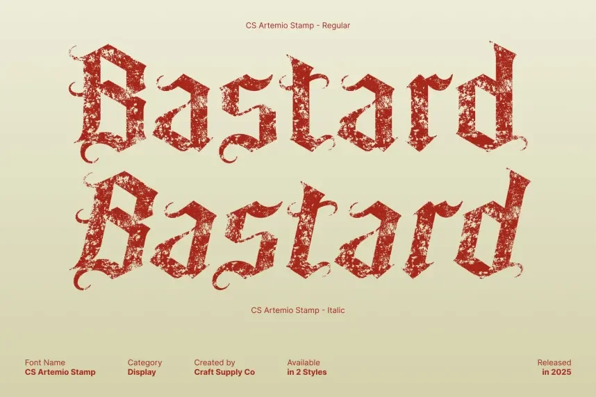 CS Artemio Stamp Font preview 4