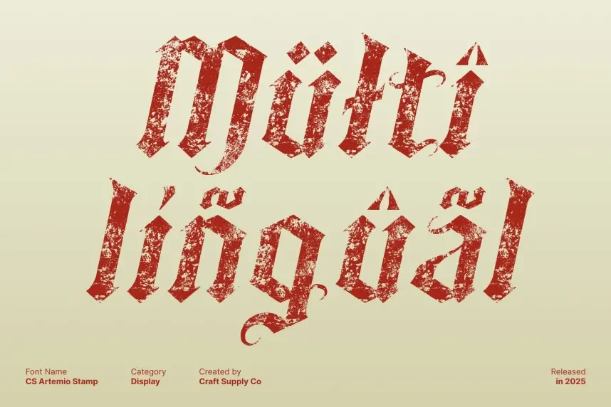 CS Artemio Stamp Font preview 5