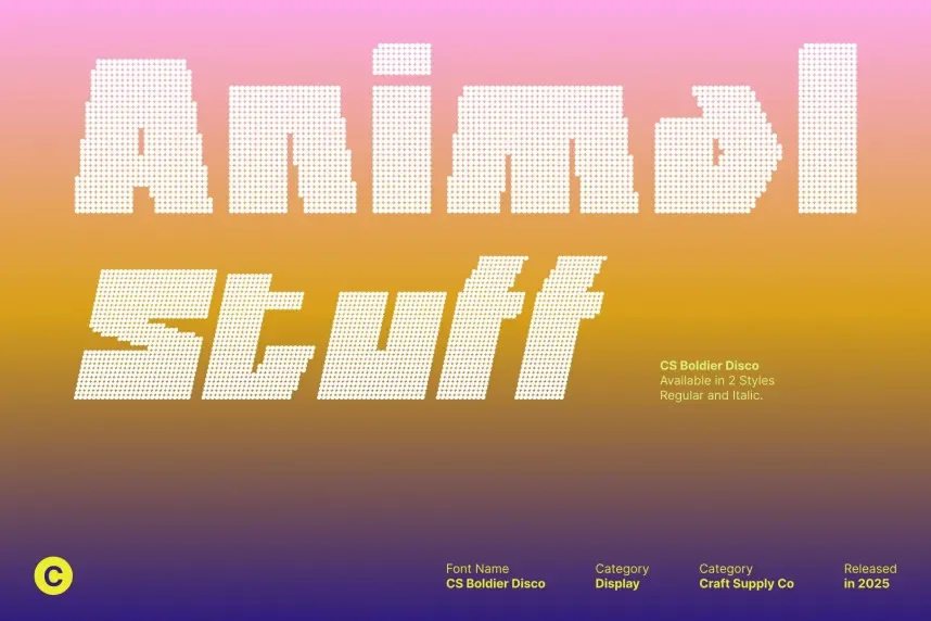 CS Boldier Disco Font preview 4