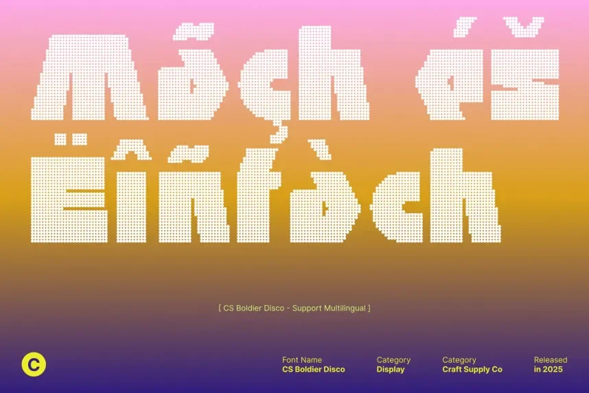 CS Boldier Disco Font preview 5