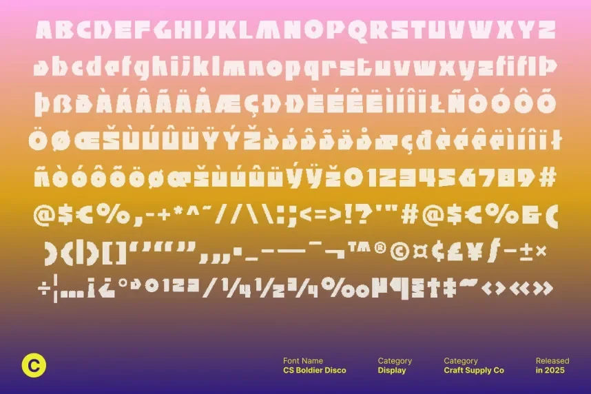 CS Boldier Disco Font preview 6