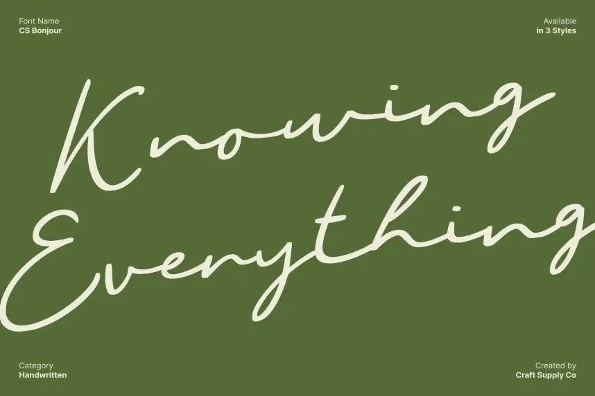 CS Bonjour Font preview 3