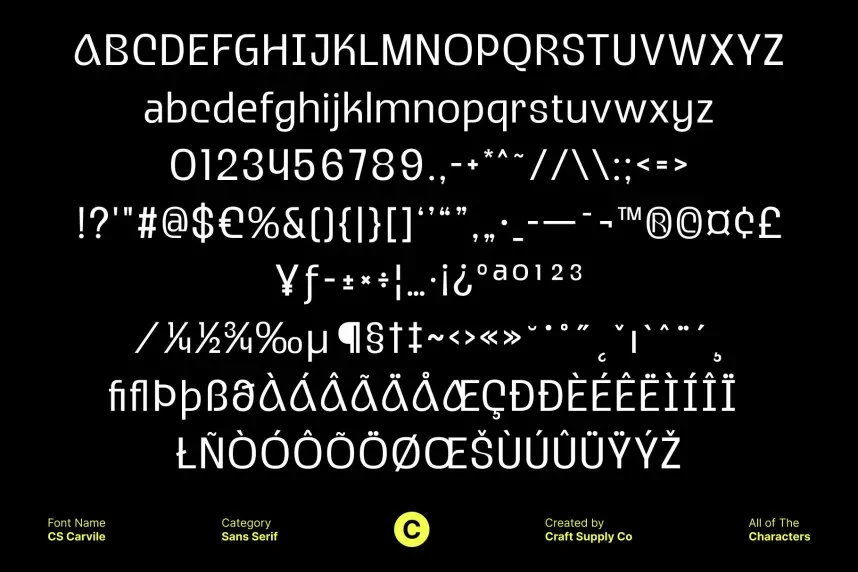 CS Carvile Font preview 6