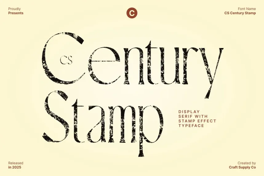 CS Century Stamp Font preview 2