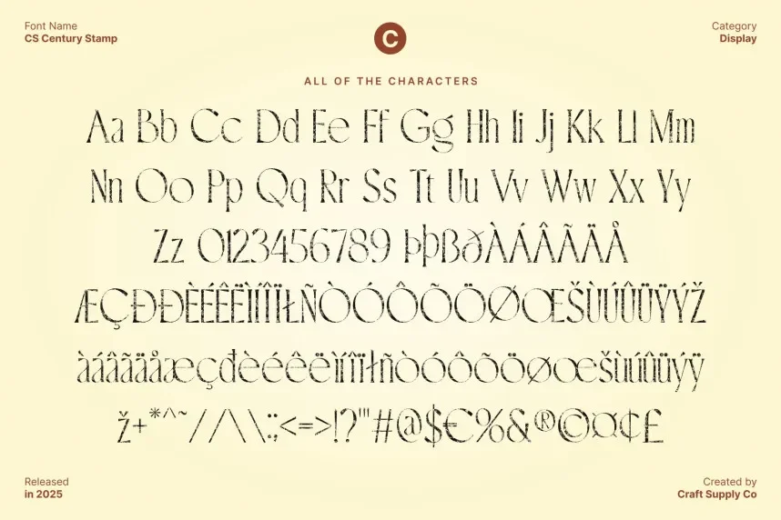 CS Century Stamp Font preview 6