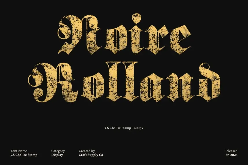 CS Chalise Stamp Font preview 3