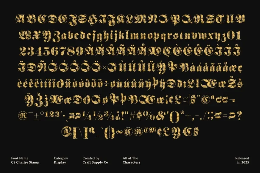 CS Chalise Stamp Font preview 6
