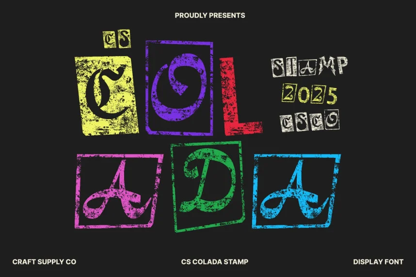 CS Colada Stamp Font