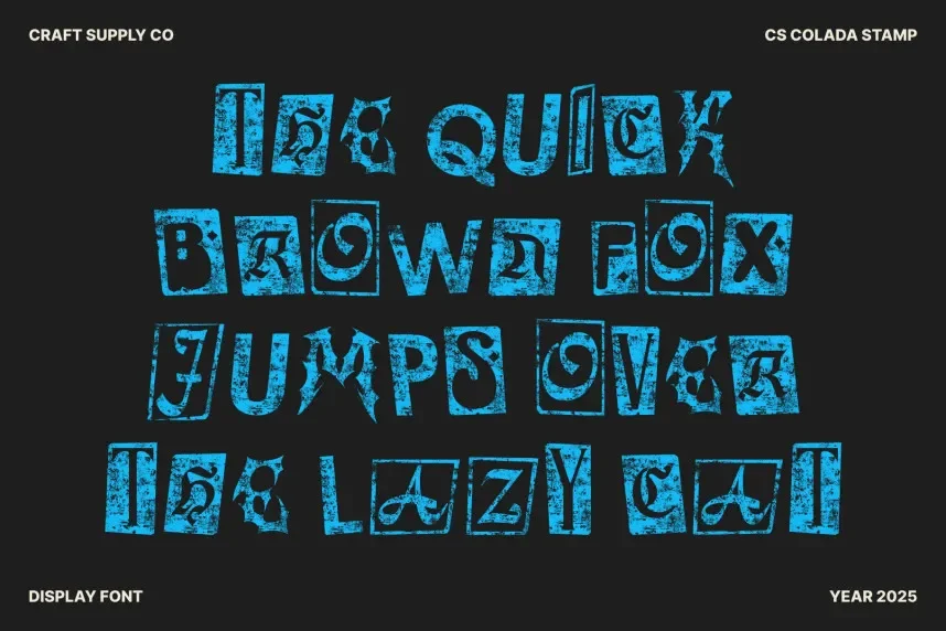 CS Colada Stamp Font preview 3