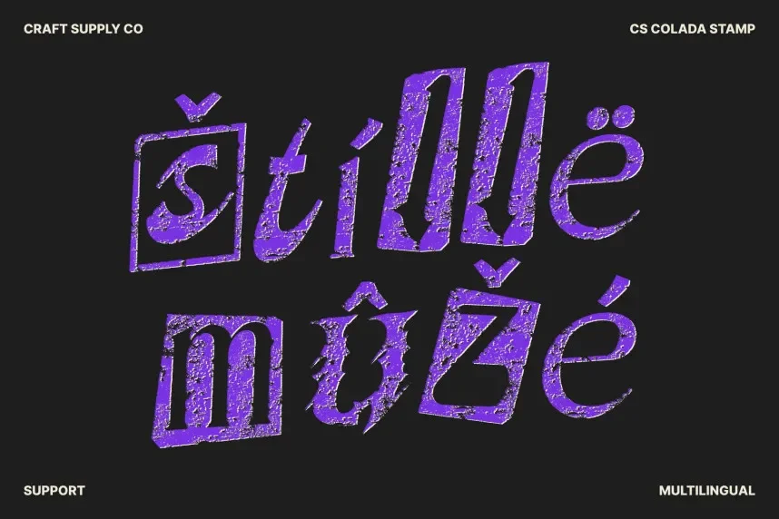 CS Colada Stamp Font preview 5