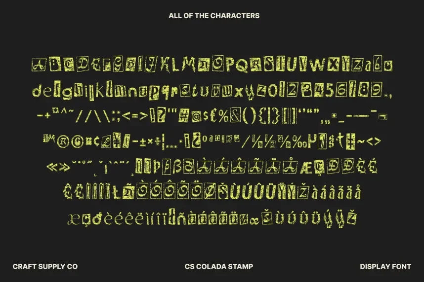 CS Colada Stamp Font preview 6