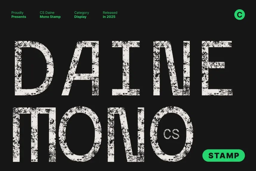 CS Daine Mono Stamp Font preview 2