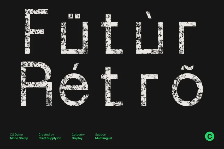 CS Daine Mono Stamp Font preview 5