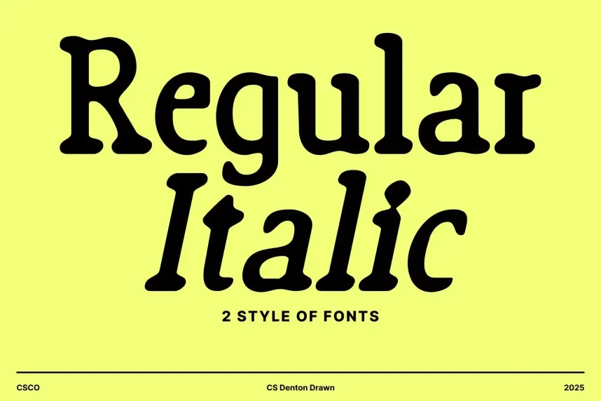 CS Denton Drawn Font preview 4