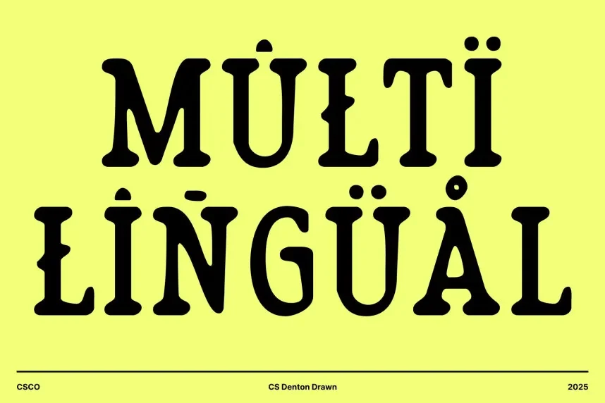 CS Denton Drawn Font preview 5