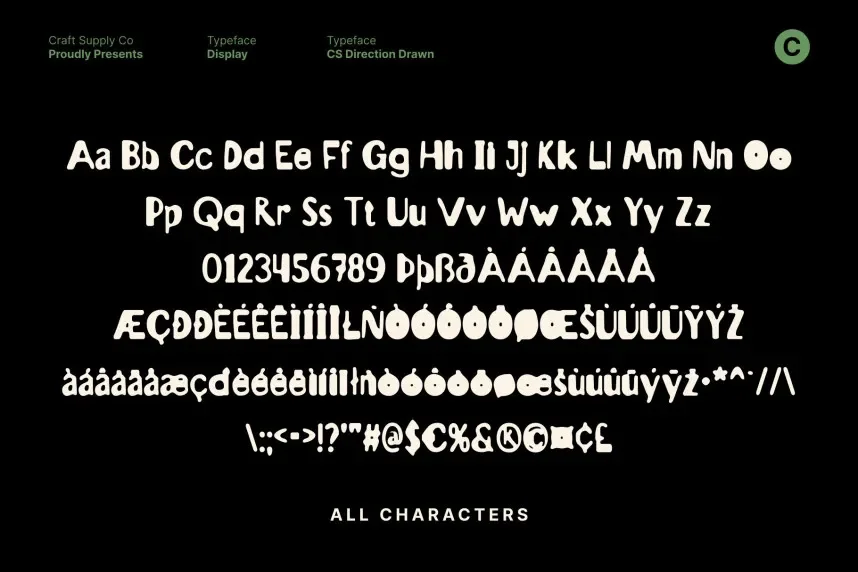 CS Direction Drawn Font preview 6