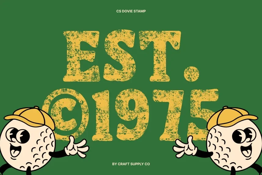 CS Dovie Stamp Font preview 4