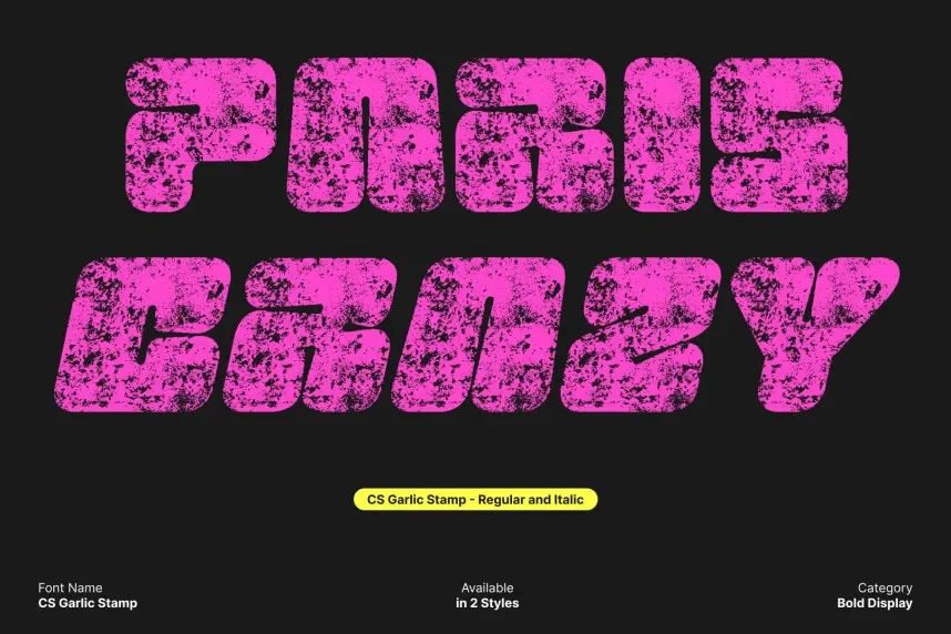 CS Garlic Stamp Font preview 3
