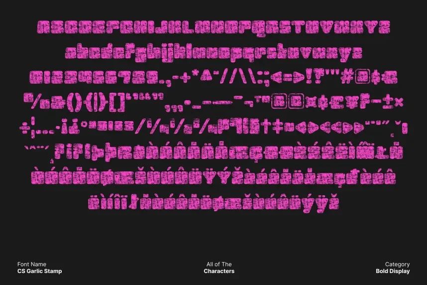 CS Garlic Stamp Font preview 6