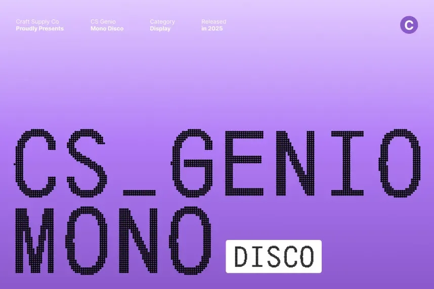 CS Genio Mono Disco Font preview 2