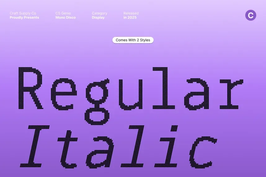 CS Genio Mono Disco Font preview 3