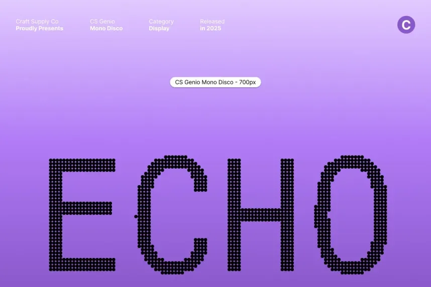 CS Genio Mono Disco Font preview 4