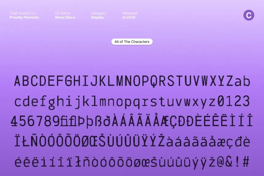 CS Genio Mono Disco Font preview 6