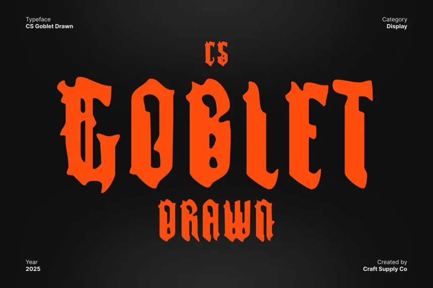 CS Goblet Drawn Font