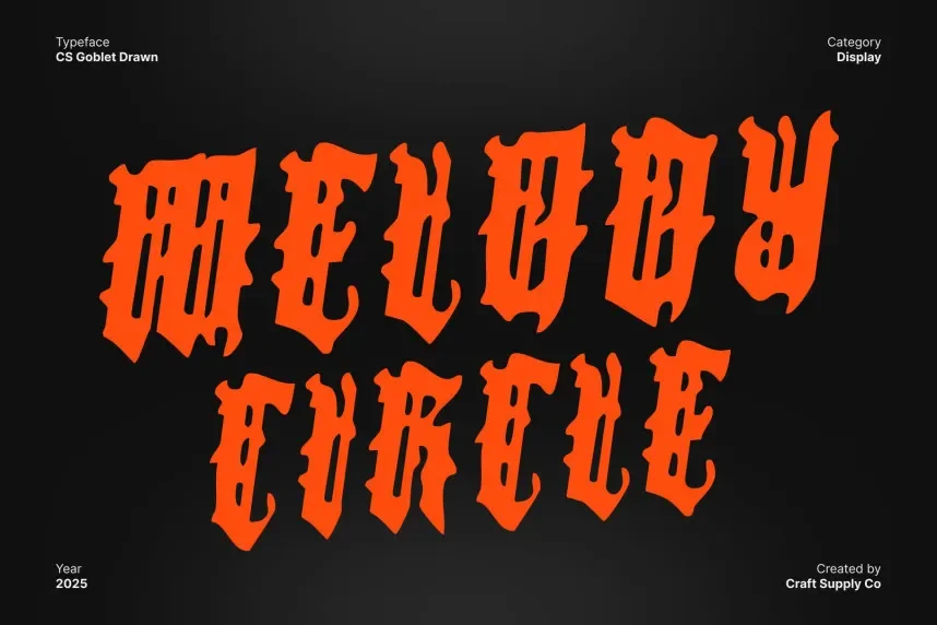 CS Goblet Drawn Font preview 3