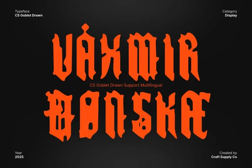 CS Goblet Drawn Font preview 5