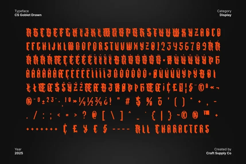 CS Goblet Drawn Font preview 6