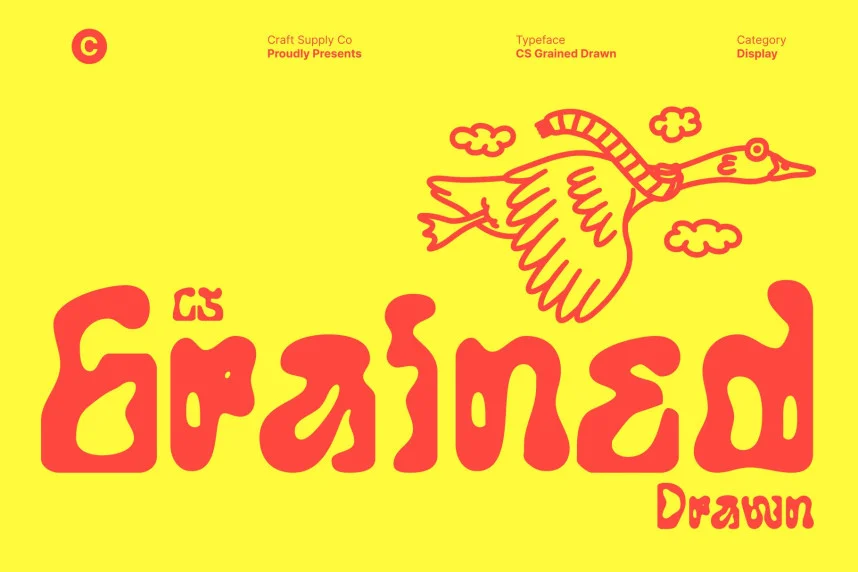 CS Grained Drawn Font
