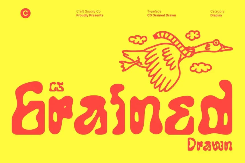 CS Grained Drawn Font preview 2