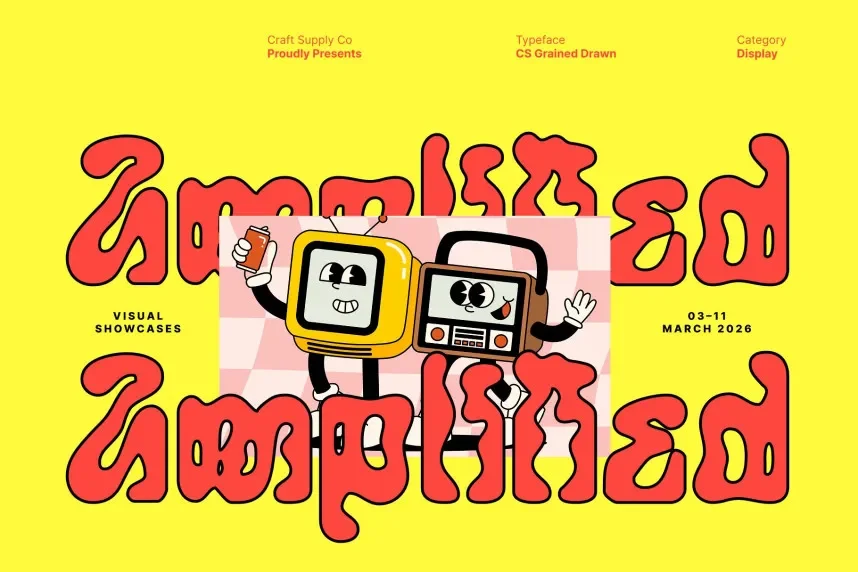 CS Grained Drawn Font preview 3
