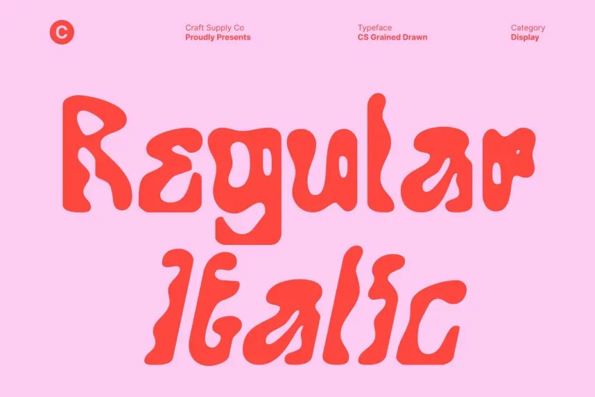 CS Grained Drawn Font preview 4
