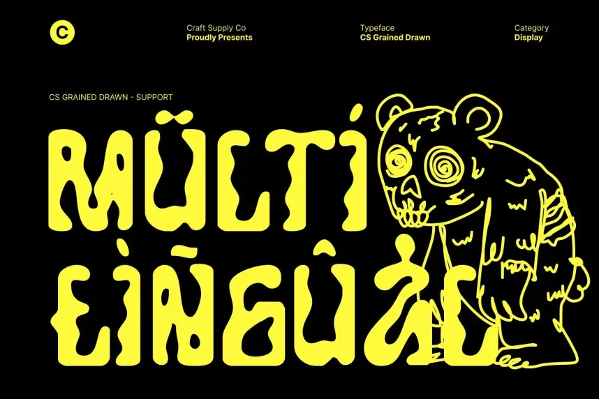 CS Grained Drawn Font preview 5