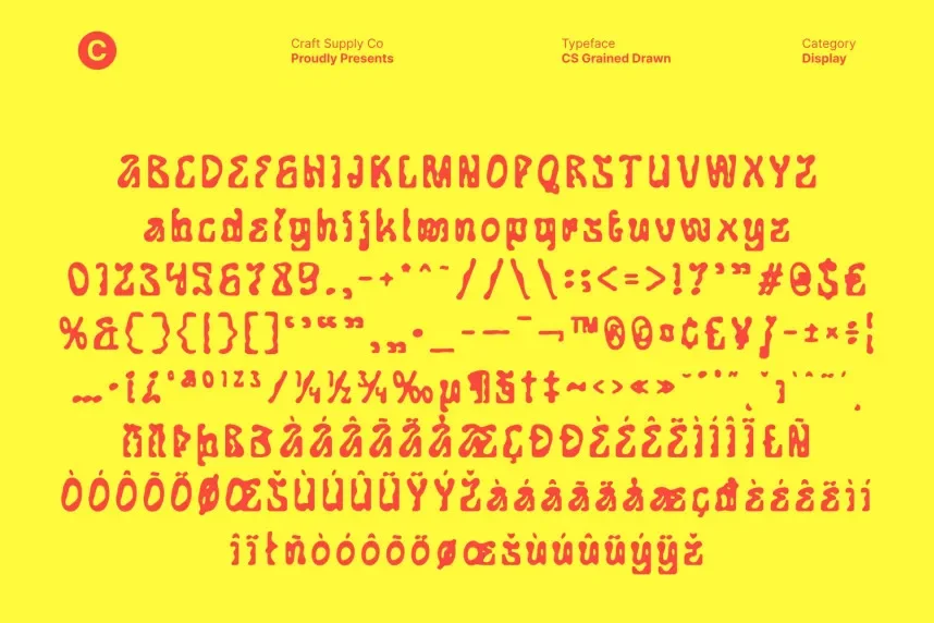 CS Grained Drawn Font preview 6