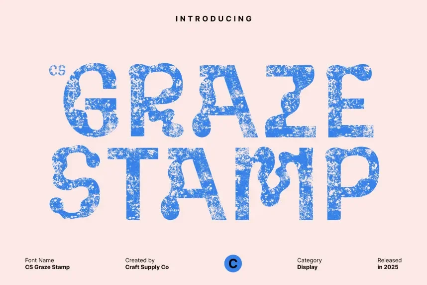 CS Graze Stamp Font preview 2
