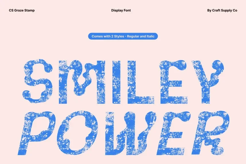 CS Graze Stamp Font preview 4