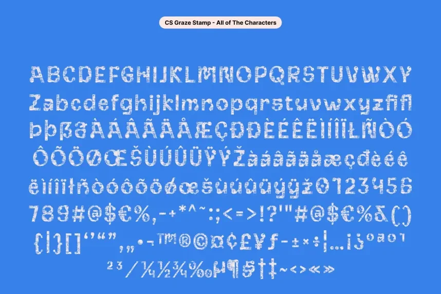 CS Graze Stamp Font preview 6