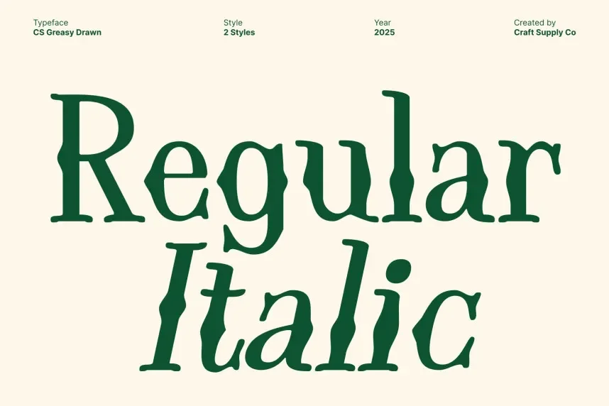 CS Greasy Drawn Font preview 4