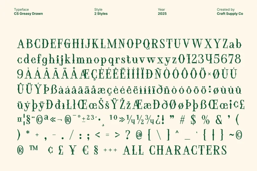 CS Greasy Drawn Font preview 6