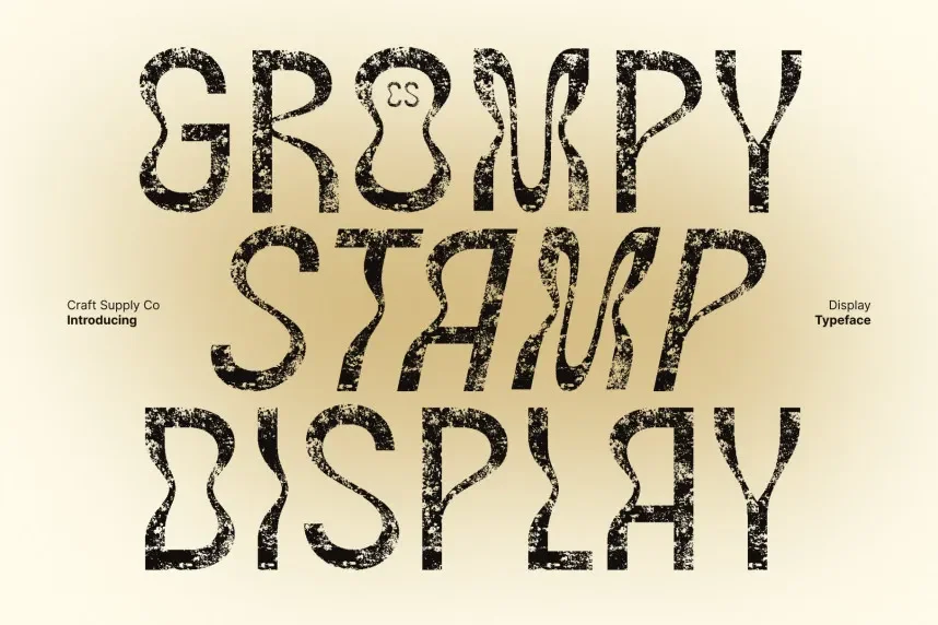 CS Grompy Stamp Font